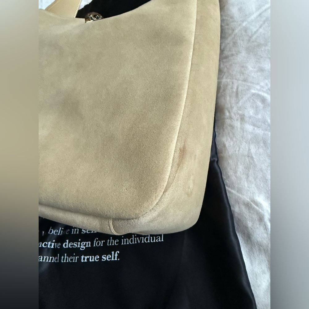 LARGE BOND HOBO BAG - KURT GEIGER LONDON excellent beige suede 💛 - Picture 5 of 16